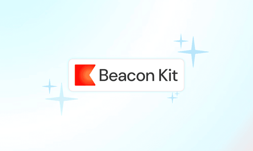 Beacon Kit logo on a pale brand field
