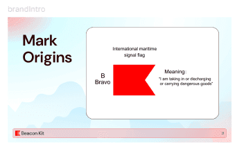 Beacon Kit mark origin based on the Bravo maritime signal flag