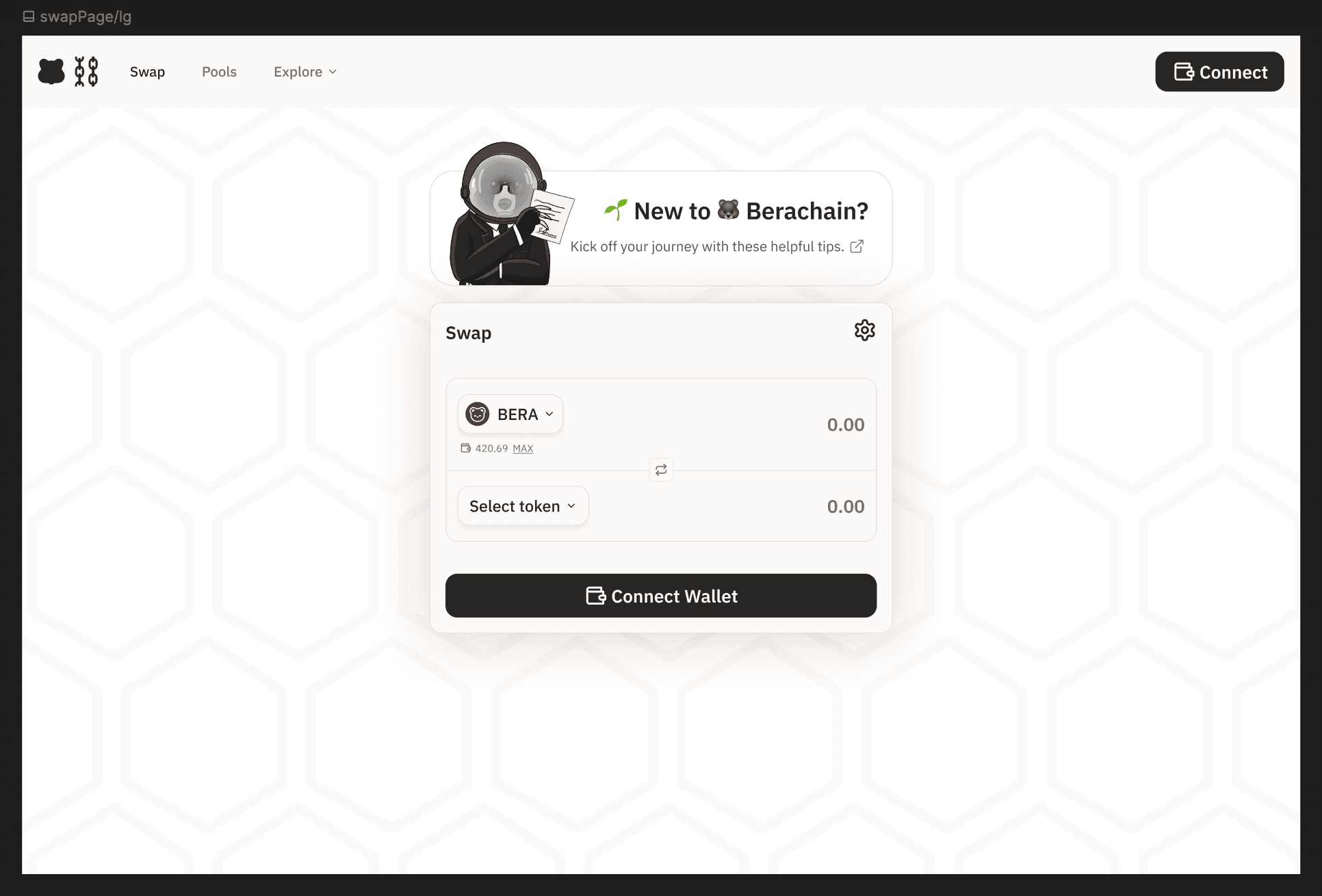 BEX swap interface concept